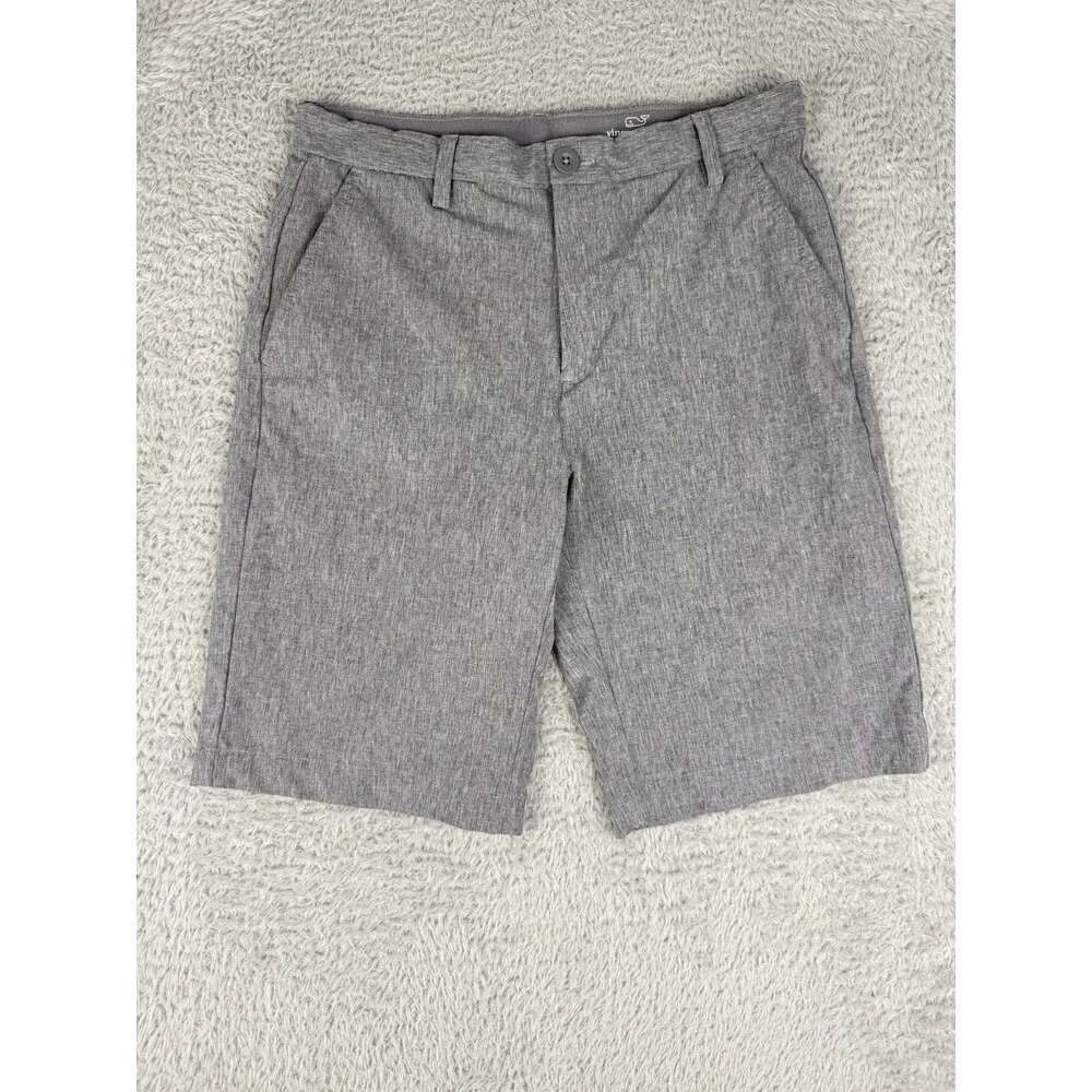Lot 2 Vineyard Vines Performance Shorts Boys Size  18 Blue And Gray Adjustable